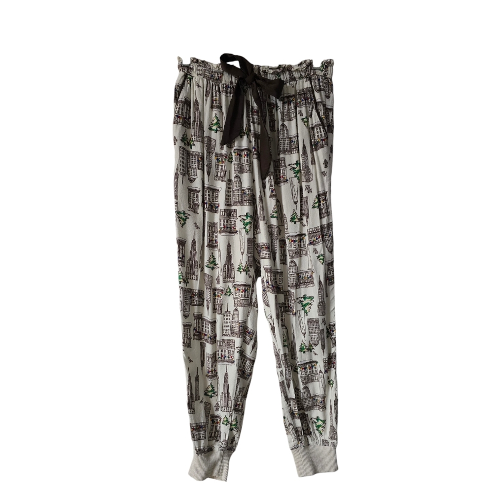 Aerie Christmas in New York Lounge Joggers Size S - Picture 2 of 7